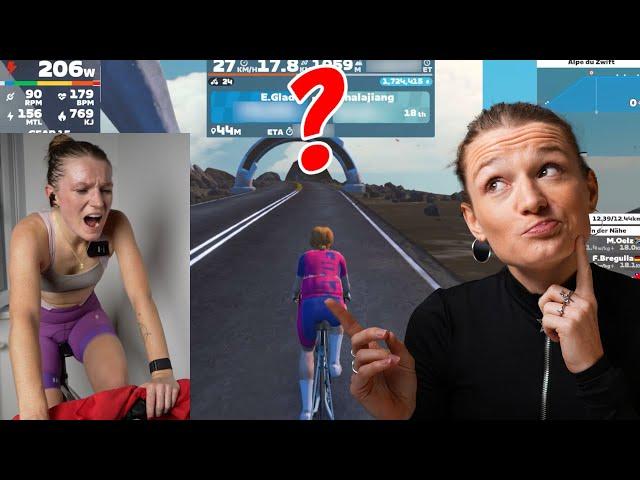 KANN ich meinen Alpe du Zwift Rekord SCHLAGEN? Intervall Indoor Fahrrad Training | Wiener Verkehr