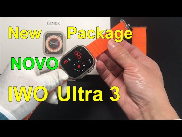 New Package of IWO Ultra 3 Smartwatch Relógio Inteligente IWO Watch Ultra 3 Smart Watch Unbox Review