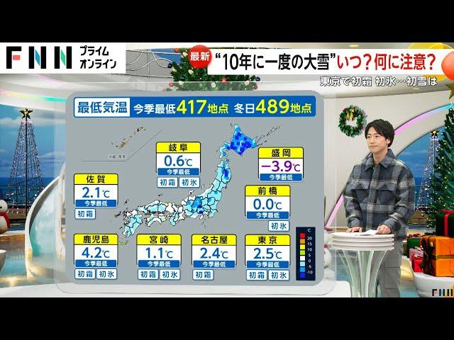 最強寒波が到来…11日以降は東北・北陸・関東甲信で“10年に一度の大雪”か　月末は乾燥し関東は“カラカラクリスマス”?