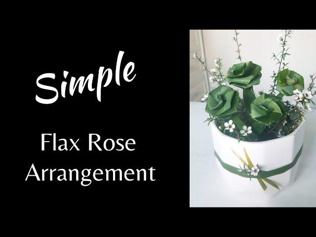 How to make a Flax Rose Arrangement