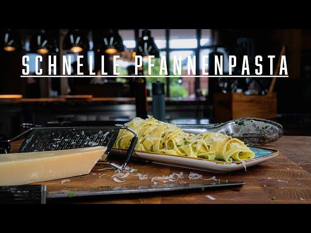 Schnelle Pfannenpasta – Kochen im Tal