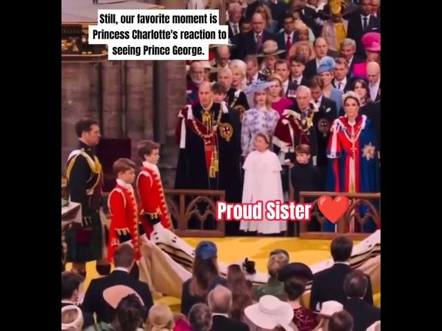 Still, our favorite moment is Princess Charlotte's reaction to seeing Prince George. Proud sister