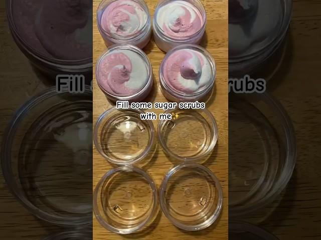 Filling sugar scrub jars is one of my favorite parts #sugarscrub #bodycare #bodyscrub #skincare