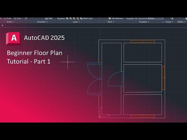 Create a SIMPLE Floor Plan: AutoCAD 2025 - Part 1 of 2