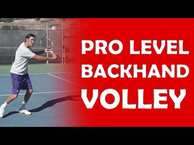 Backhand Volley Technique | PRO LEVEL VOLLEYS