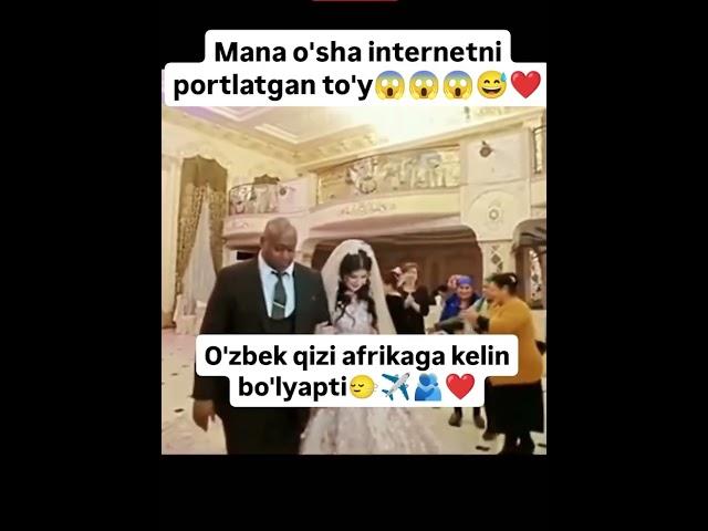 Узбек қизи африкаликга тегди  #obuna_bolishni_unutmang