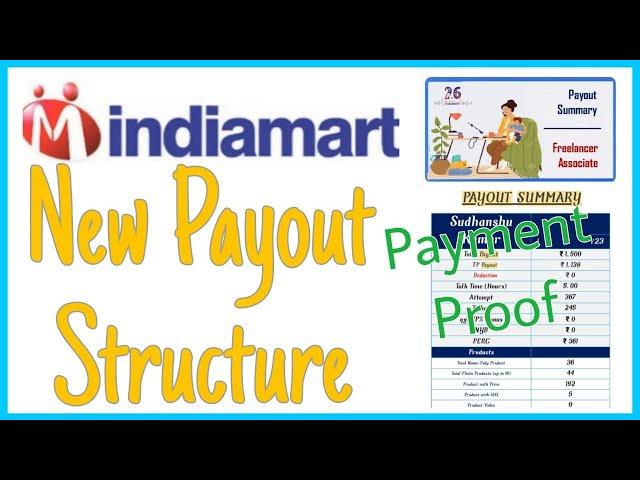 Indiamart Job Payment Proof | Indiamart New Payout Structure 2023 | Indiamart Tele Associate Salary