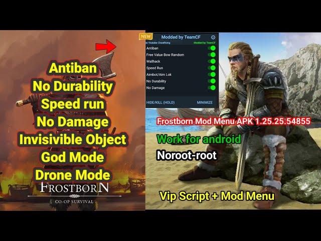 FROSTBORN MOD MENU + NEW SCRIPT VIP UPDATE 