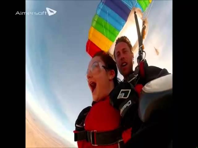 Jennifer goes skydiving