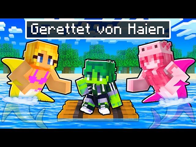 GERETTET von der HAI FAMILIE in Minecraft!