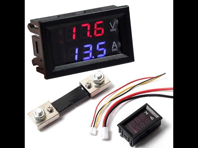 Digital Voltmeter Ammeter DC 100V 10A Shunt 50A test wiring