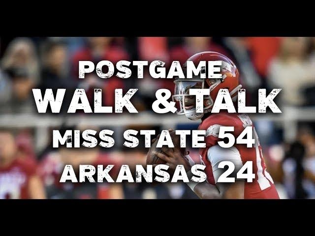 Postgame Walk & Talk: Mississippi State 54, Arkansas 24