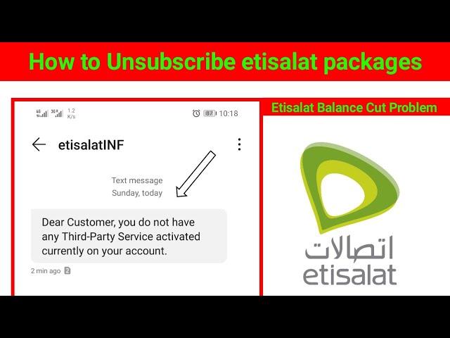 How to Unsubscribe etisalat packages | How to Cancel Etisalat Subscription