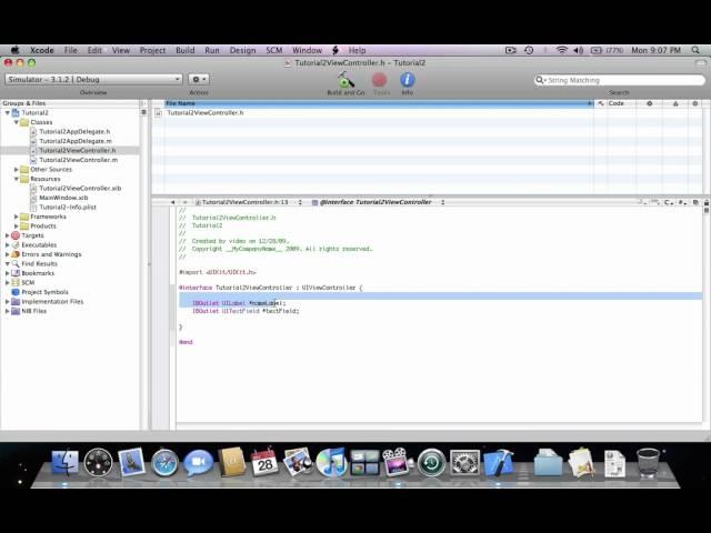 xcode tutorial #2 part 1/3 : IBActions and IBOutlets