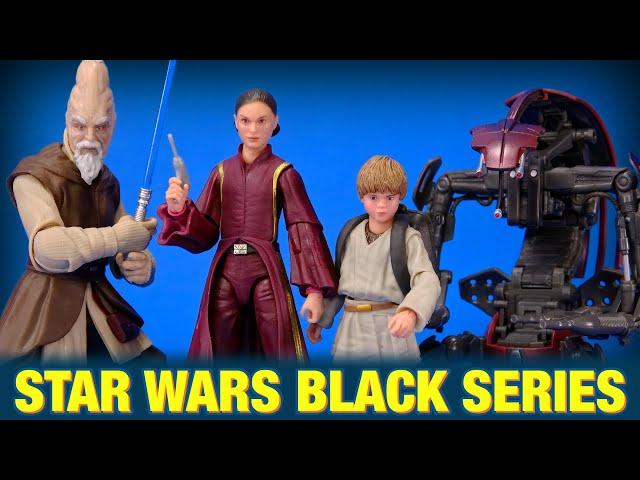 Star Wars Black Series Droideka Ki-Adi-Mundi Padme and Anakin Skywalker Action Figure Review