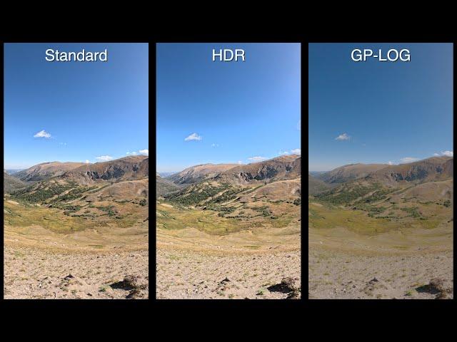 GoPro Hero 12: Standard vs HDR vs LOG