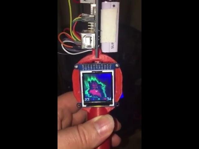 make for  50$ if you own an Arduino! Amg8833 thermal camera auto range 64 x64 subsample on Arduino!