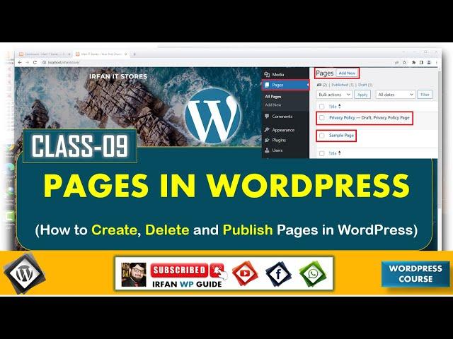 Pages in wordpress Explained Irfan WP Guide