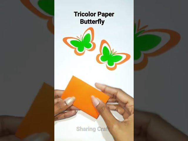 Tricolor Paper Butterfly | Republic Day Craft Ideas | Republic Day Craft | Paper Butterfly #shorts