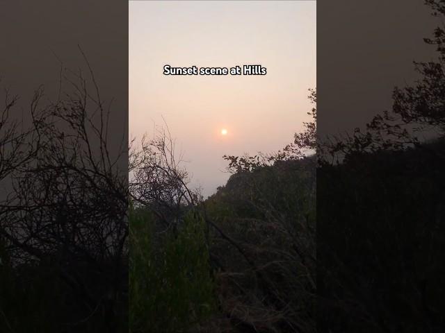 Beautiful sunset at hills with beautiful azan voice #sun #sunset #hills #hillview