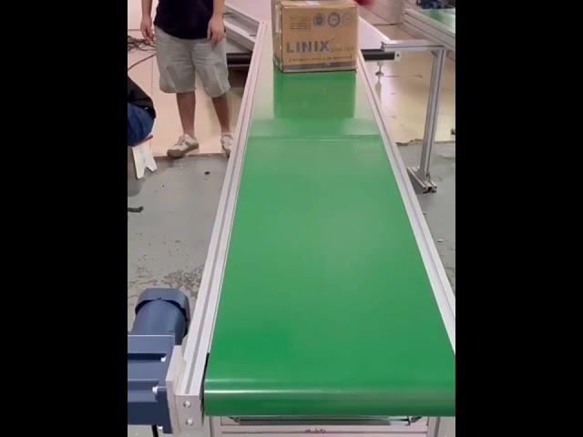 Efficient Transportation of Cardboard Boxes on a PVC Conveyor Belt