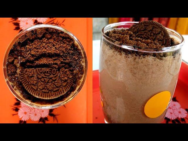 OREO MILKSHAKE - ONLY WITH 2 INGREDIENTS | OREO MILKSHAKE WITHOUT ICECREAM AND CHOCOLATE SYRUP