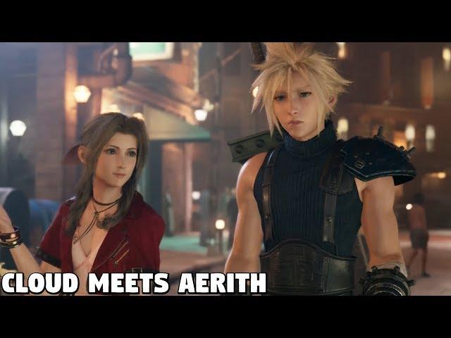 Final Fantasy 7 REMAKE - Cloud meets Aerith