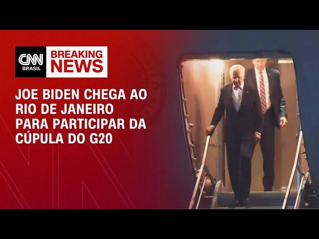 Joe Biden chega ao Rio de Janeiro para participar da Cúpula do G20 | AGORA CNN