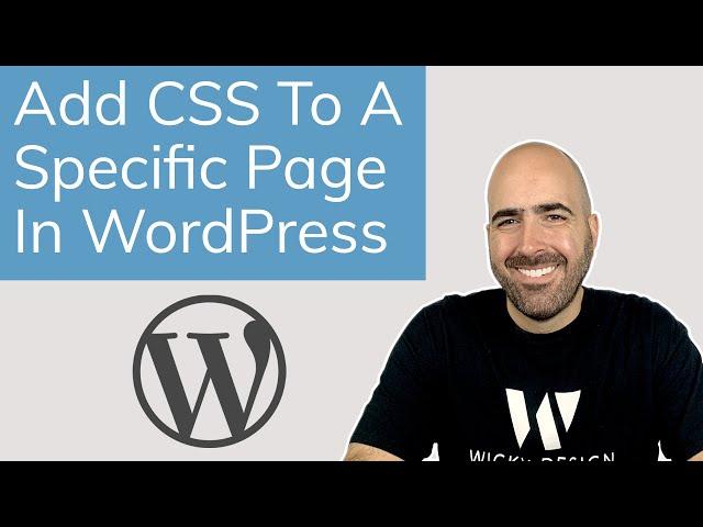 WordPress Add CSS For Specific Page