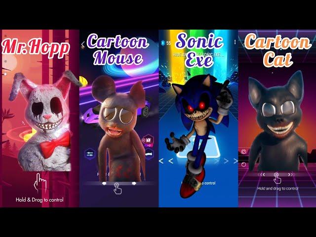 Mr Hopp - Cartoon Mouse - Sonic Exe - Cartoon Cat | Beat Jumper - Beat Racing - Tiles Hop - Smash