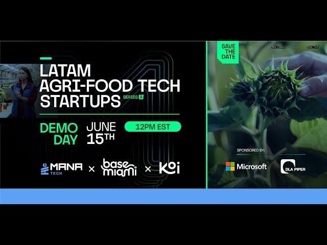 Agri-Food Tech Series A Impact Startups Online Demo Day