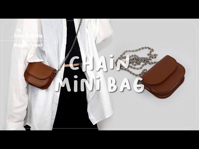 [무료패턴ㅣFree Pattern]  체인 미니백 만들기 / 가죽공예 독학 / Chain Mini Bag / Leather Craft