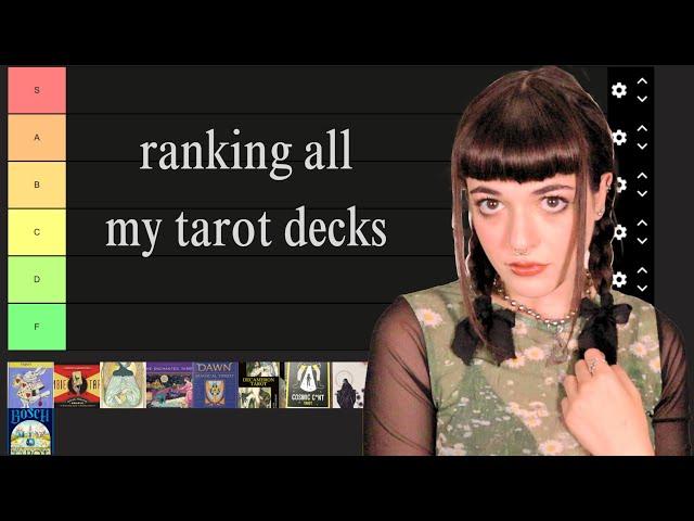 tier list ranking my TAROT DECK COLLECTION