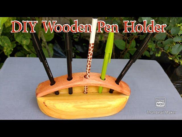 DIY Wooden Pen Holder | Pen Holder Kayu | Woodworking | Nina Taristiana
