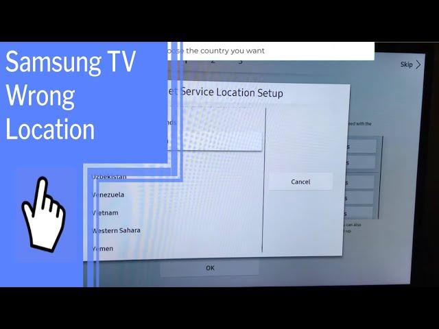 Samsung TV Wrong Location: Find solutions