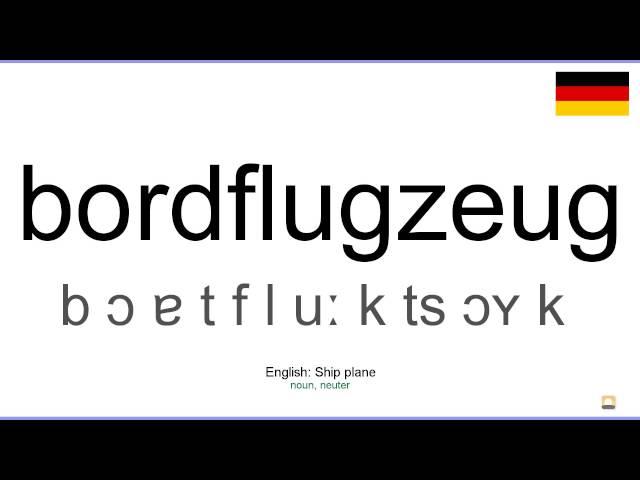 Aussprache: Bordflugzeug (Deutsch)