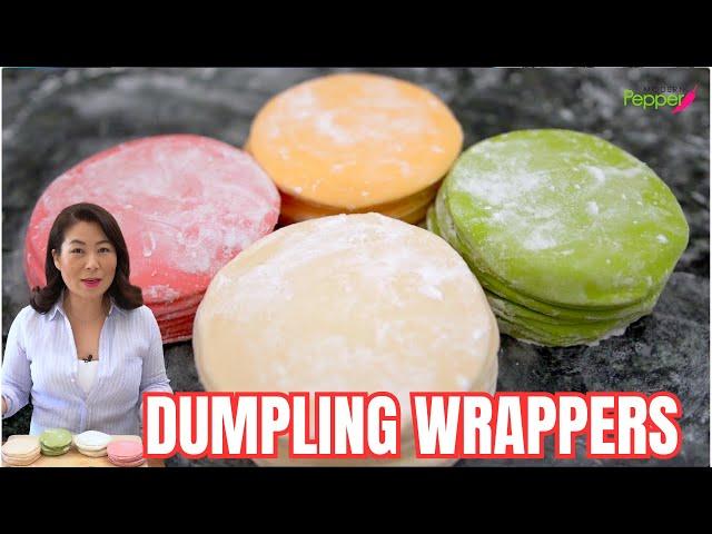 Make Korean Dumpling Wrapper From Scratch: SMALL BATCH RECIPE + COLORED DUMPLING DOUGH 찹쌀만두피