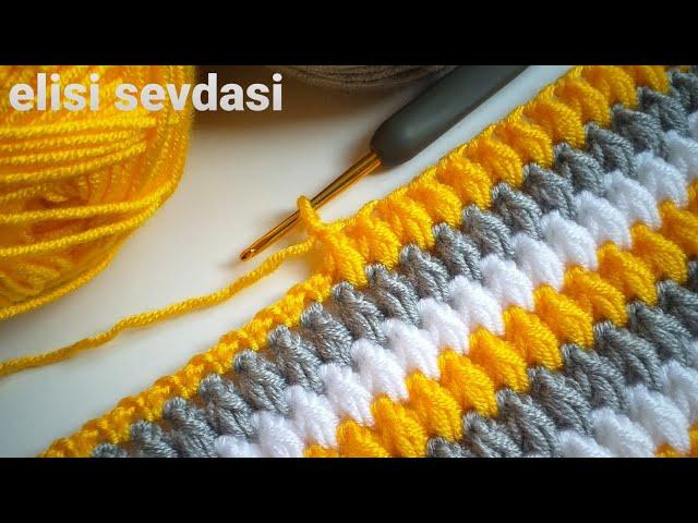 TASARIM BATTANİYE ,YELEK MODELİ /EASY CROCHET BABY BLANKET PATTERNS