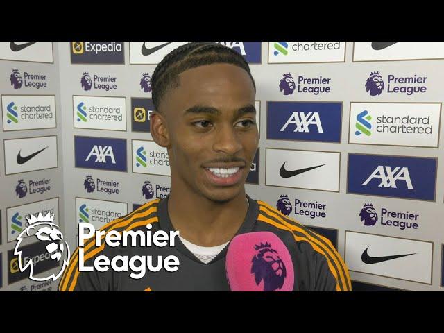 Crysencio Summerville stunned by dramatic goal v. Liverpool | Premier League | NBC Sports