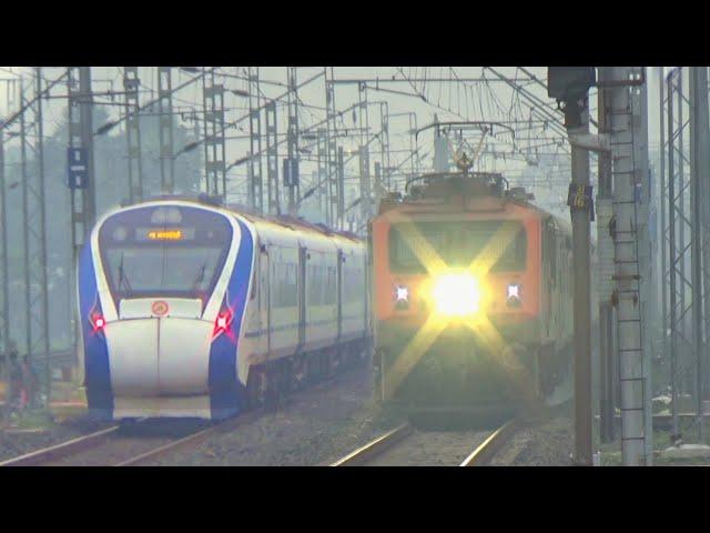  Dangerous 130 KMPH Early Morning Trains Speeding at Fastest Train Route | Vande Bharat Express