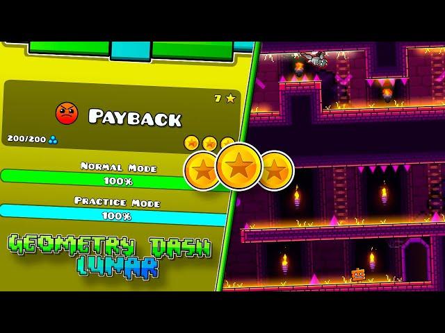 "Payback" [All Secret Coins] by @GenaMorphosis | Geometry Dash: Lunar [2.2]