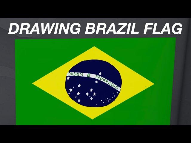 DRAWING BRAZIL FLAG  - ROBLOX (REALISTIC SPRAY PAINT)