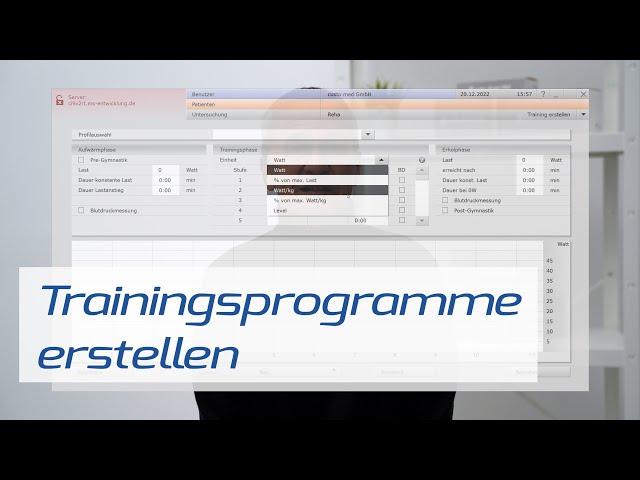 Reha / Trainingsprogramme erstellen (grober Überblick)