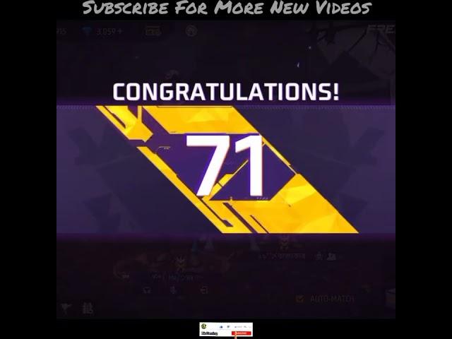 71 Level Up Reword#shorts #Rk Gaming #viral #Garena Free fire