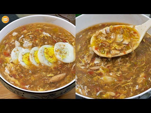 Chicken Hot and Sour Soup Recipe,Simple and Easy Chicken Soup at Home