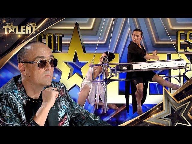 Couple get to play the PIANO hanging in the AIR | Auditions 4 | Spain's Got Talent 2024