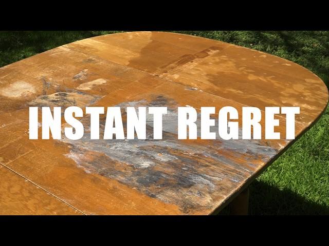 Saving A Vintage Ethan Allen Table | Bleaching Furniture | Furniture Refinishing & Restoration