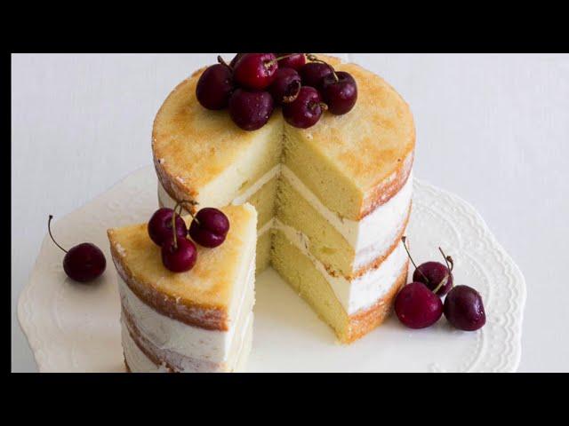 One Bowl Vanilla Cake Recipe | Naked Cake