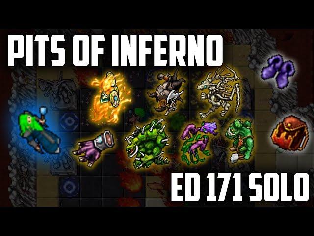 ED 171 PITS OF INFERNO QUEST SOLO - TIBIA