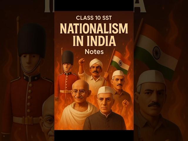 Nationalism in India Notes | Class 10 sst chapter 2 | History chapter 2 question answer #shorts